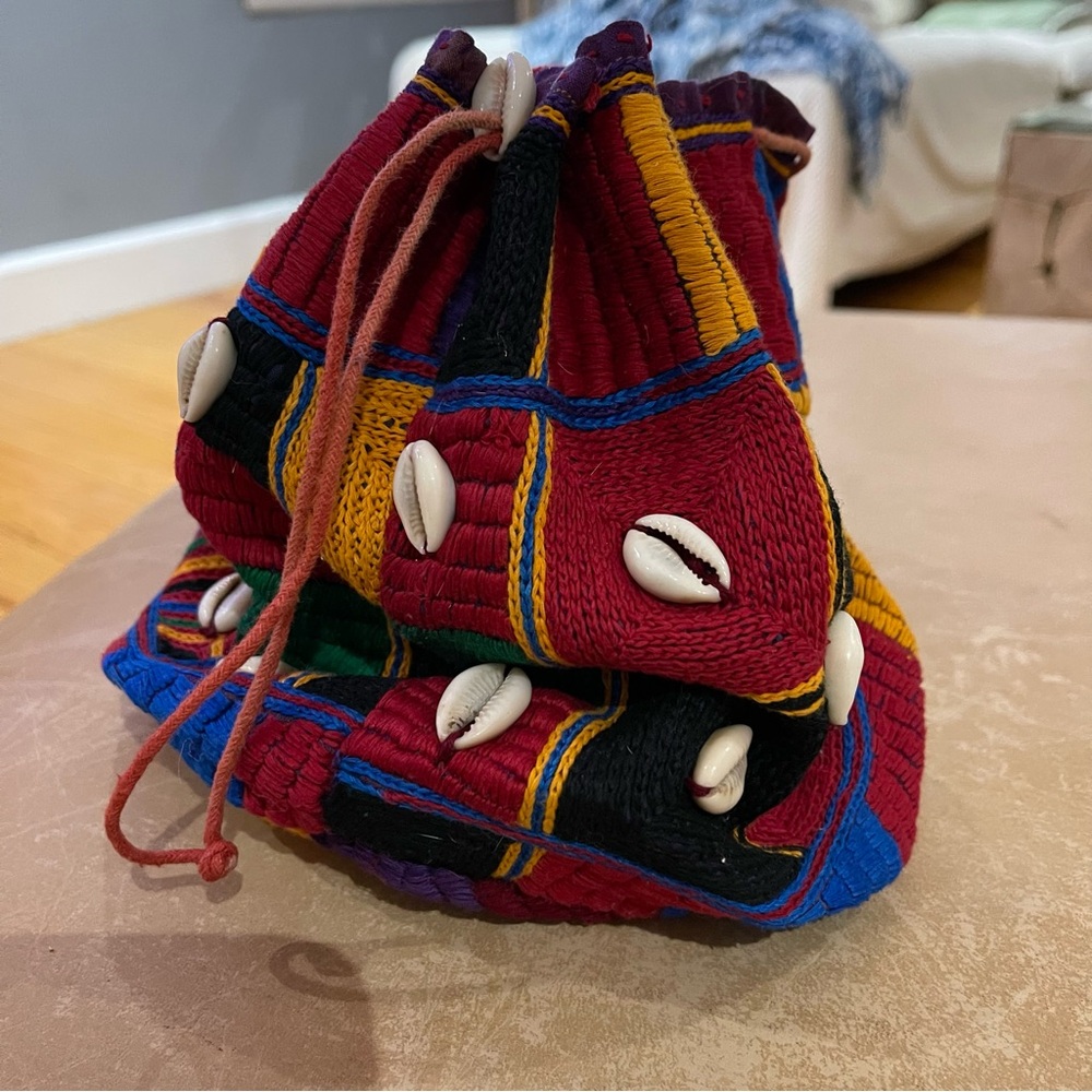 Colorful Patchwork Drawstring Bag - image 1